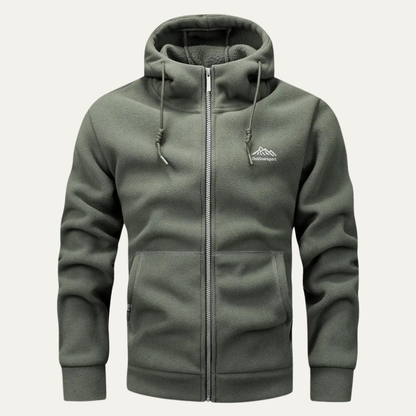 Warm Outdoor Fleece Zip Up Hoodie