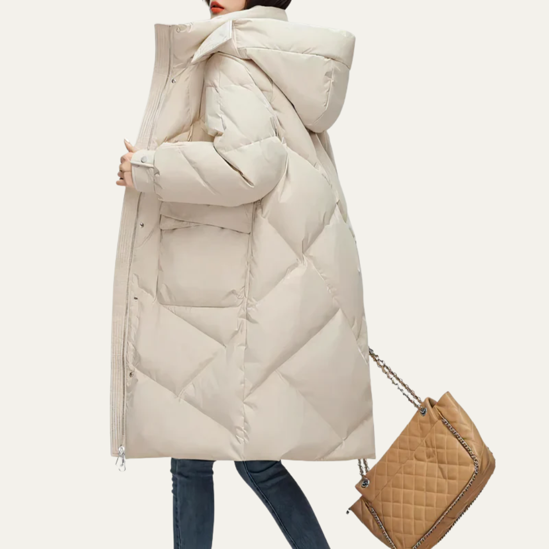 Warm Women's Quilted Down Parka Coat