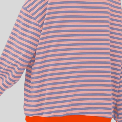 Fun Colorful Stripe Crew Sweater
