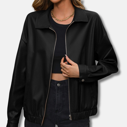 Casual Fit Crop Bomber Jacket