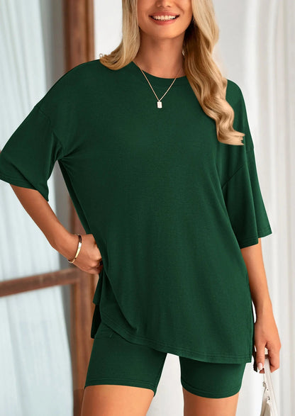 Comfy Summer Shorts Sleeveless Tank Two Piece Outfit