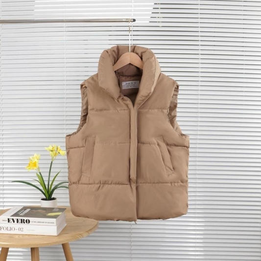 Cozy Oversized Puffer Vest Jacket - OutfitLondon