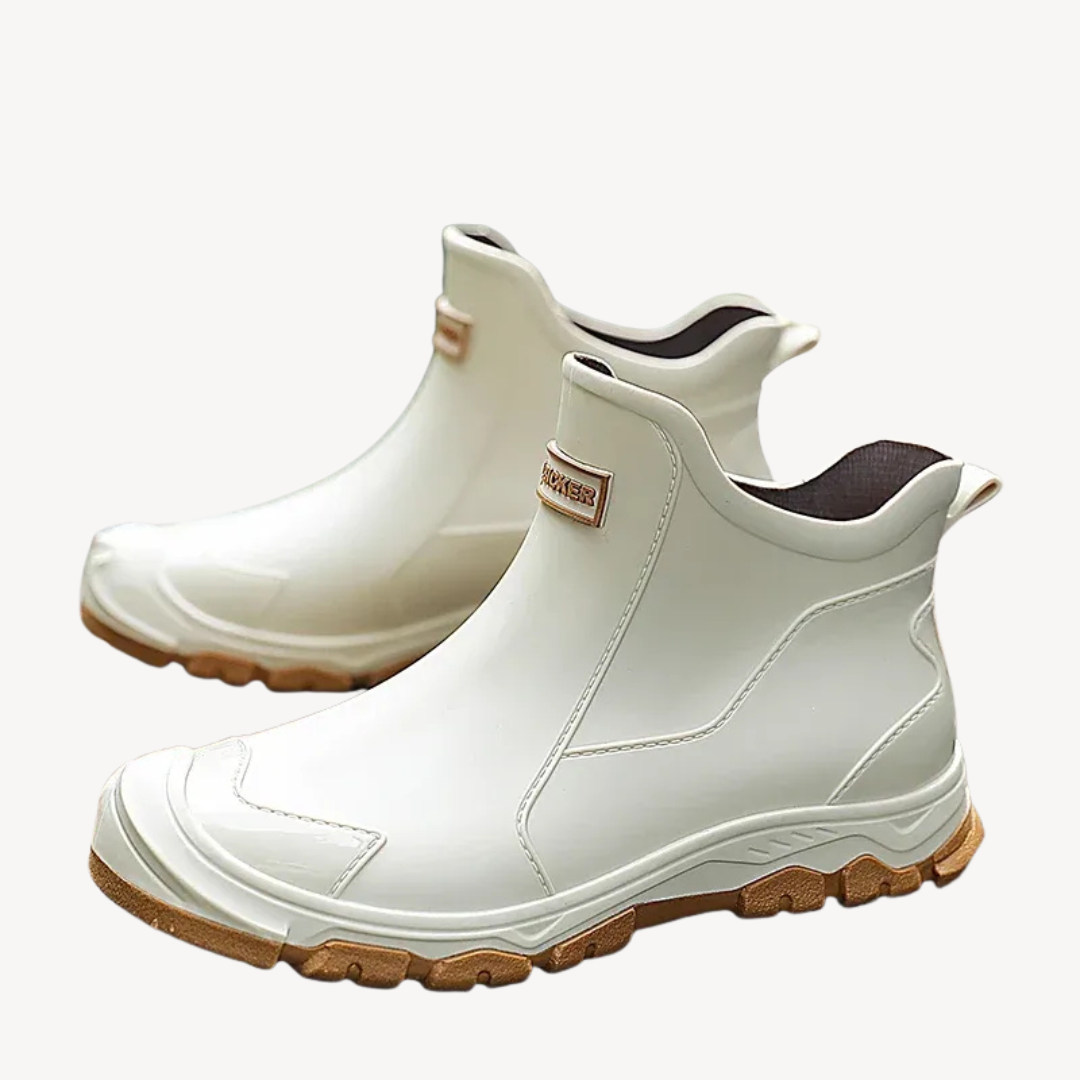 Waterproof Women's Ankle Rain Boots - Durable Rubber