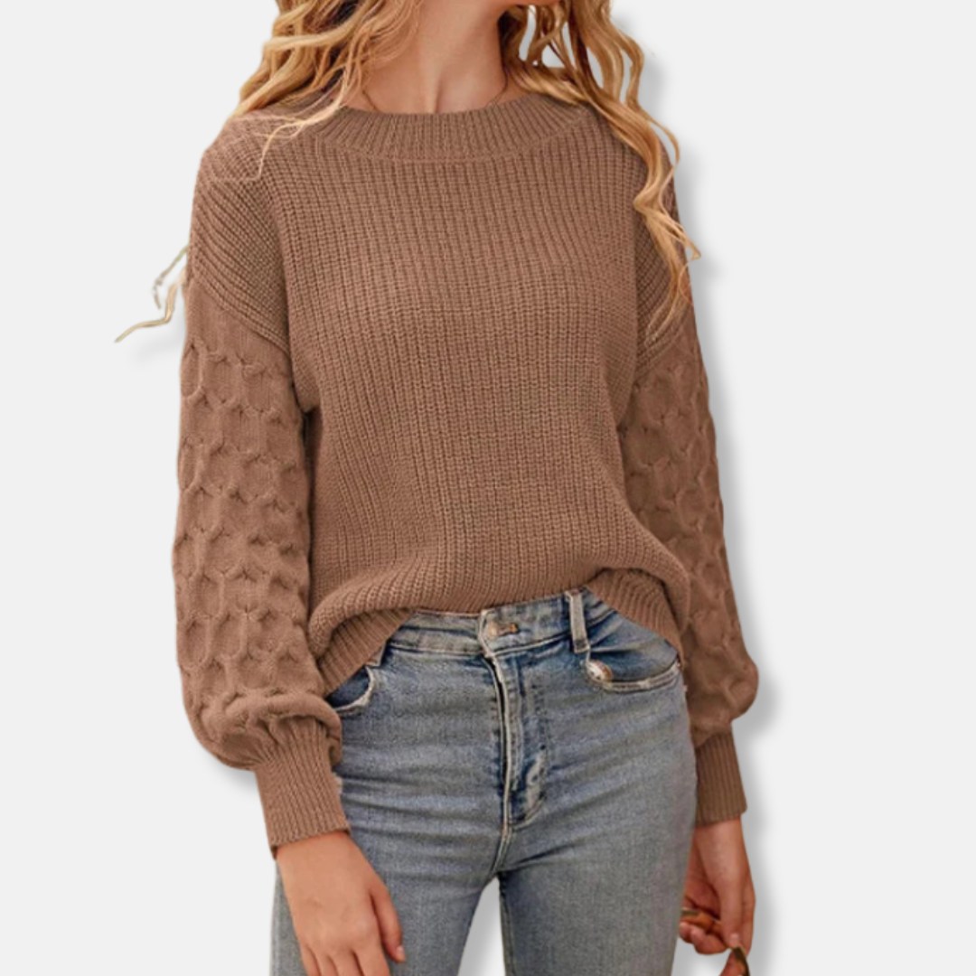 Cozy Women's Oversized Sweatshirt with Soft Knit