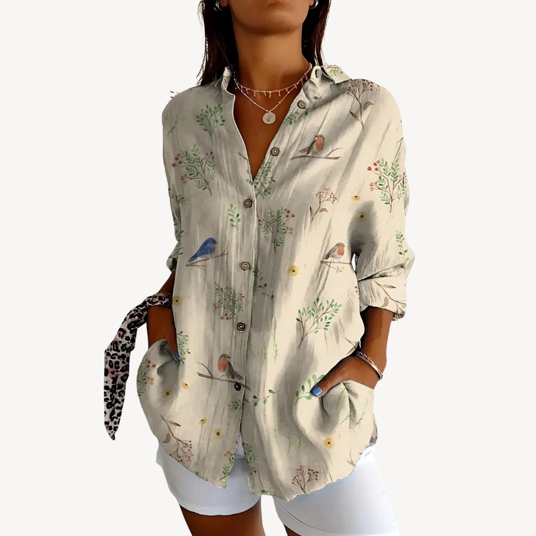 Classic Ladies Printed Blouse