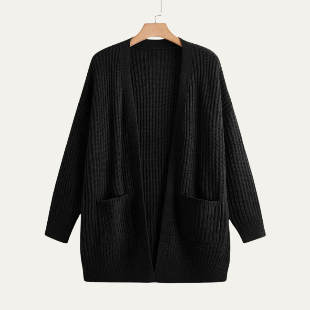 Soft Oversized Ribbed Women's Cardigan