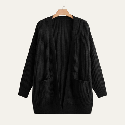 Soft Oversized Ribbed Women's Cardigan