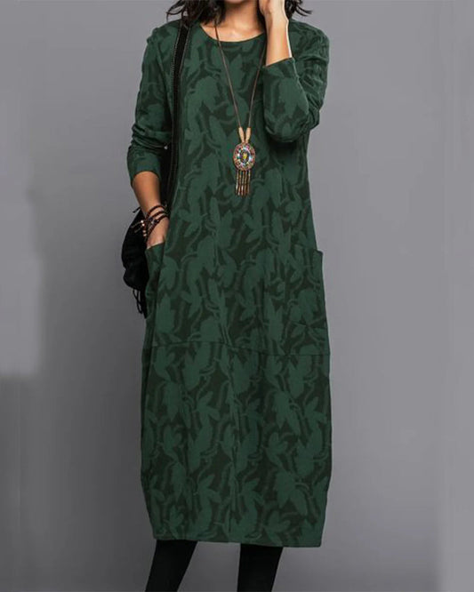 Comfortable Mid Length Ladies Dress - OutfitLondon