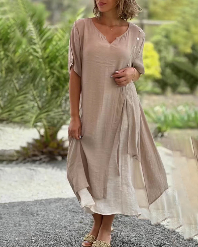 Comfortable Short Sleeve Summer Dress for Women