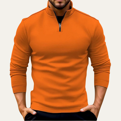 Slim Fit Men's Quarter Zip Sweater