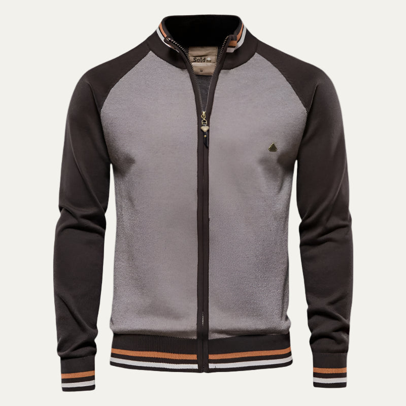 Men's Contrast Zip Up Sports Jacket
