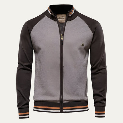 Men's Contrast Zip Up Sports Jacket