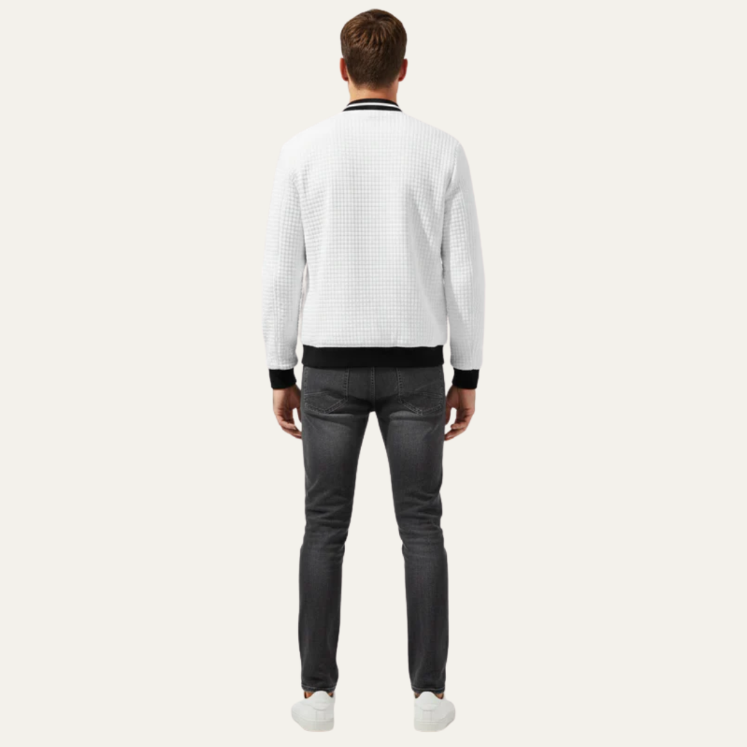 Relaxed Fit Quarter Zip Pullover Sweater