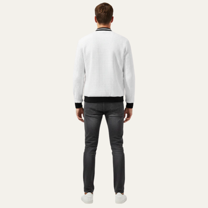 Relaxed Fit Quarter Zip Pullover Sweater