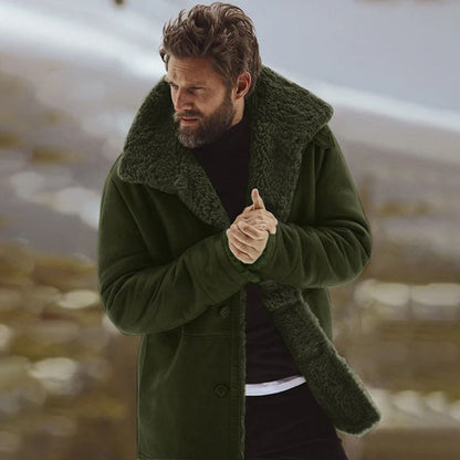 Warm Luxury Sheepskin Men's Winter Coat
