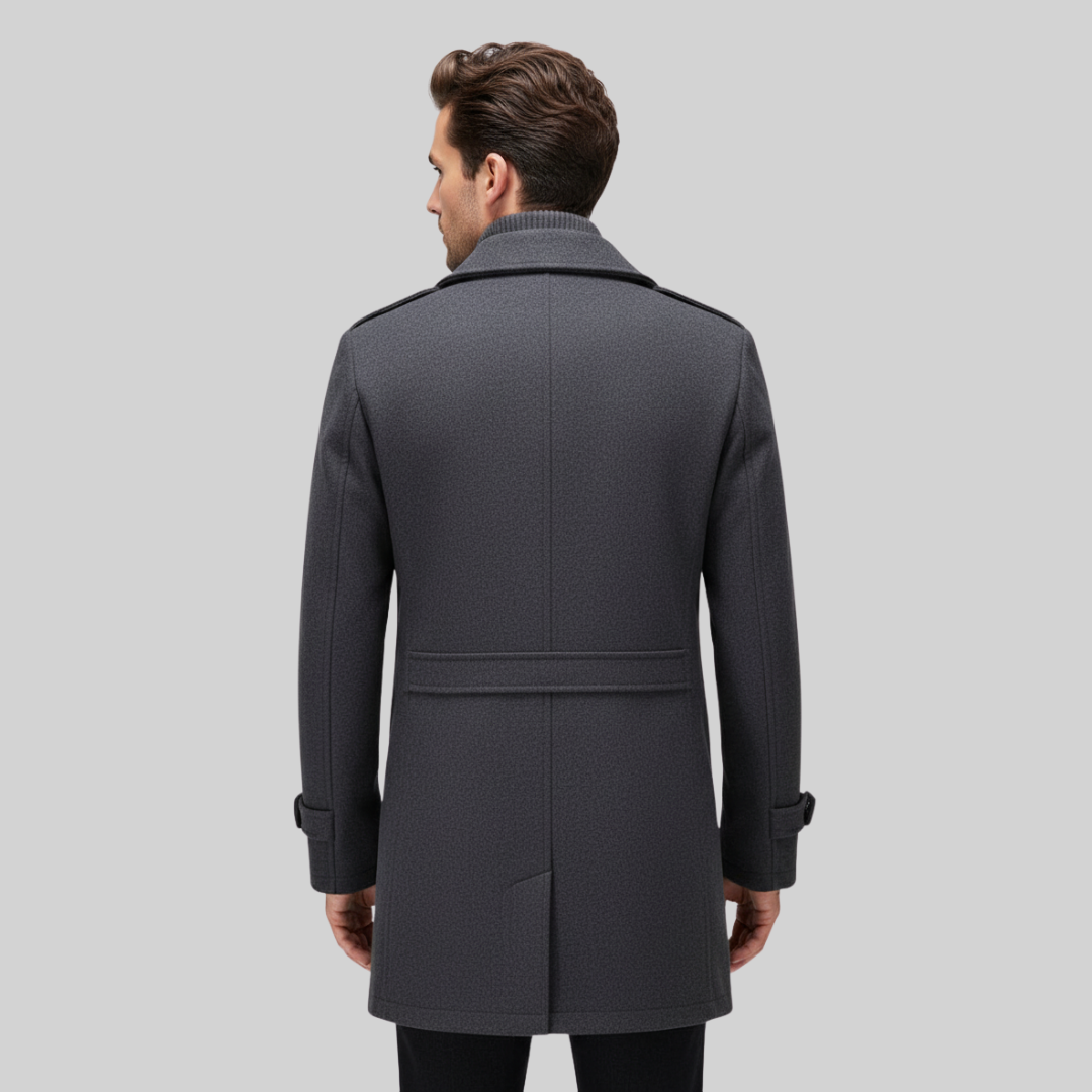 Classic Gray Wool Office Jacket