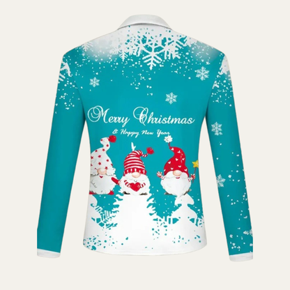 Men's Holiday Red Quarter Zip Sweater Polo