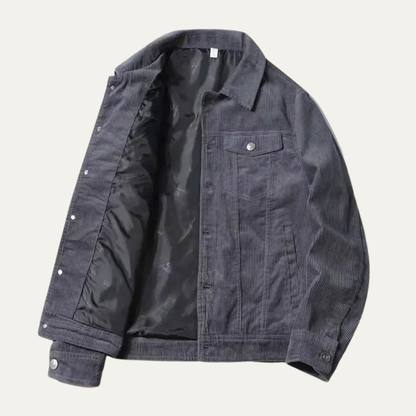 Rugged Denim Trucker Jacket with Traditional Pockets