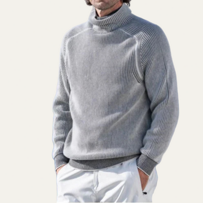 Thick Cable Knit Men's Turtleneck Sweater