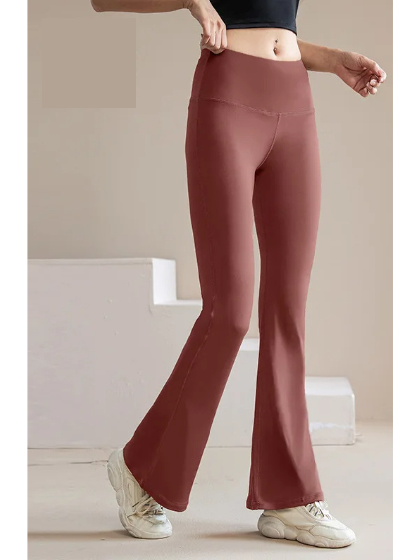 Relaxed Fit High Waisted Loose Leg Women's Pants