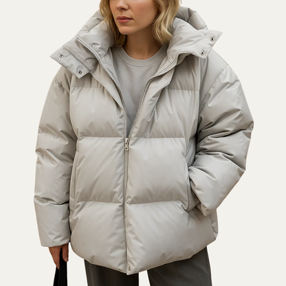 Slim Water Resistant Hooded Puffer Coat
