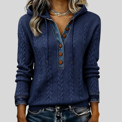 Soft Knit Hooded Sweatshirt Pullover