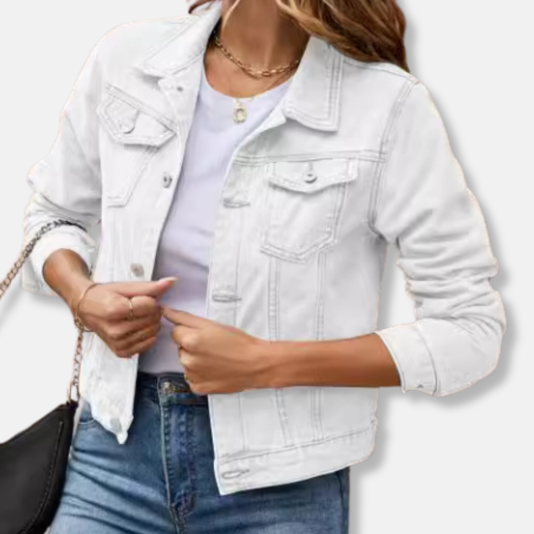 Fitted Women's Blue Denim Jacket
