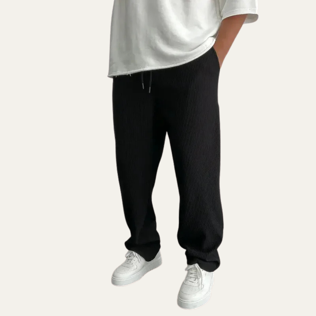 Comfortable Fit Ribbed Knit Sweatpants