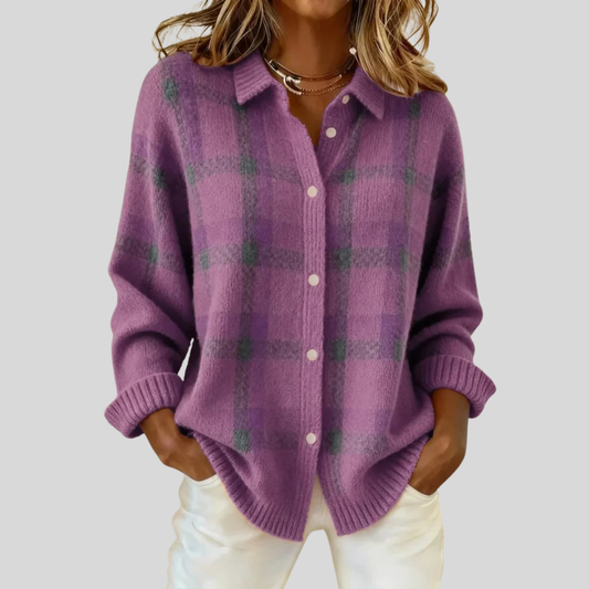 Vintage Plaid Crew Neck Sweater - OutfitLondon