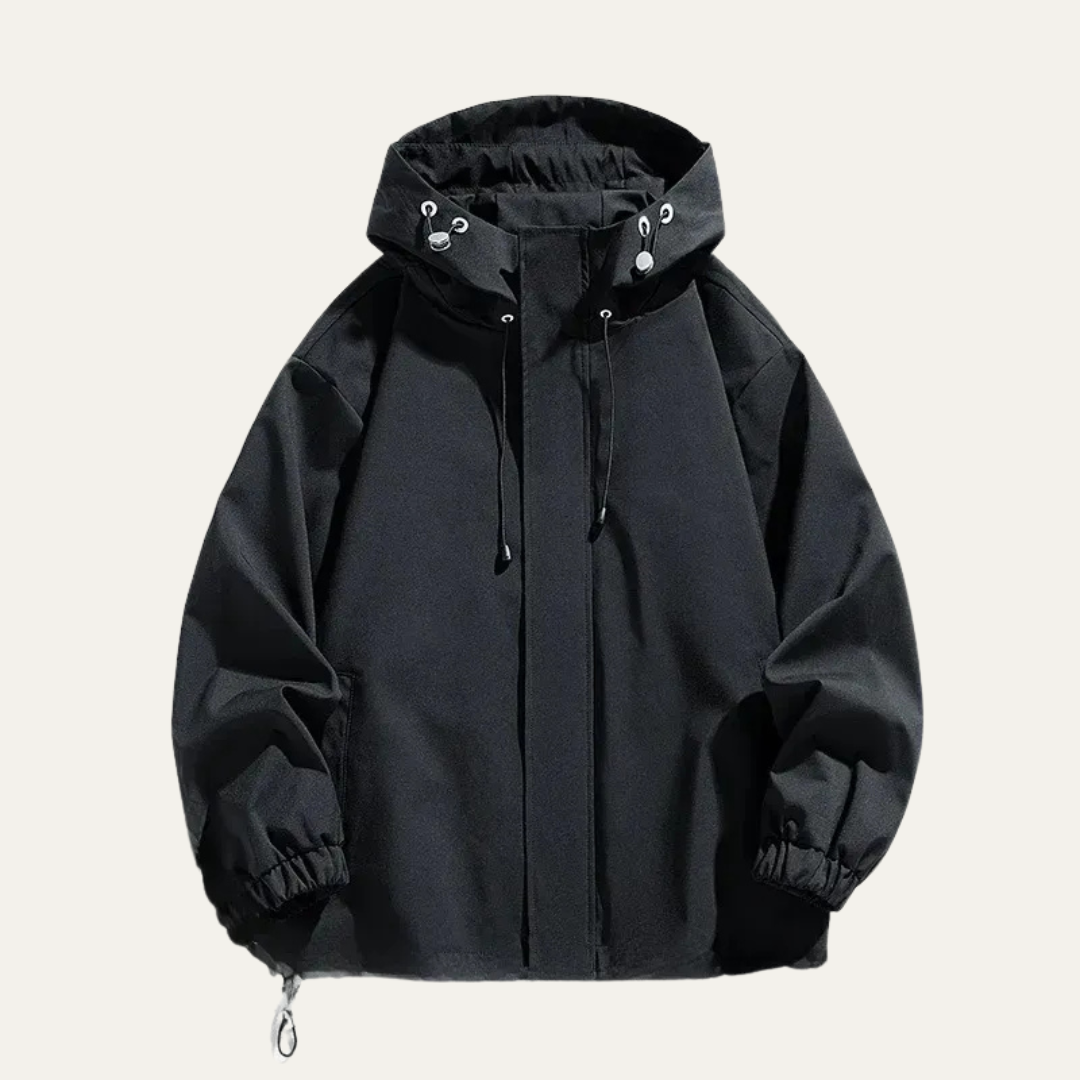 Waterproof Men's Lightweight Hooded Windbreaker Jacket