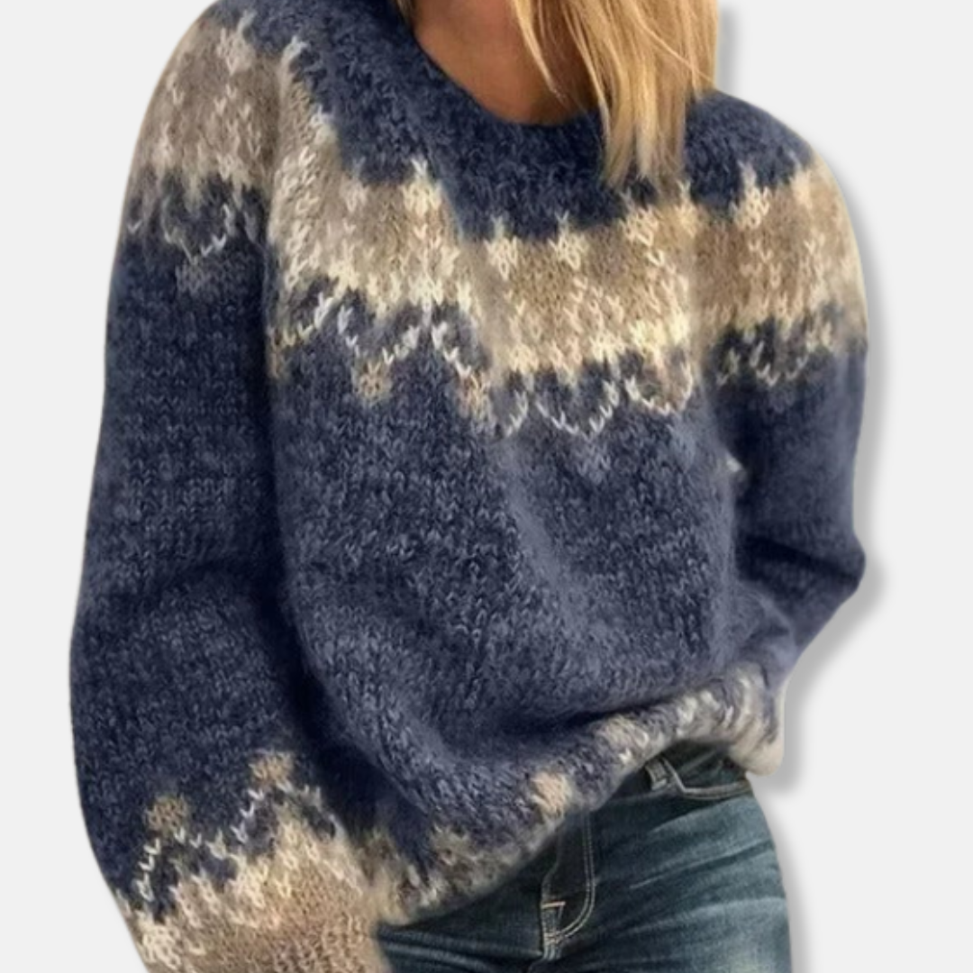 Large Fair Isle Geometric Sweatshirt