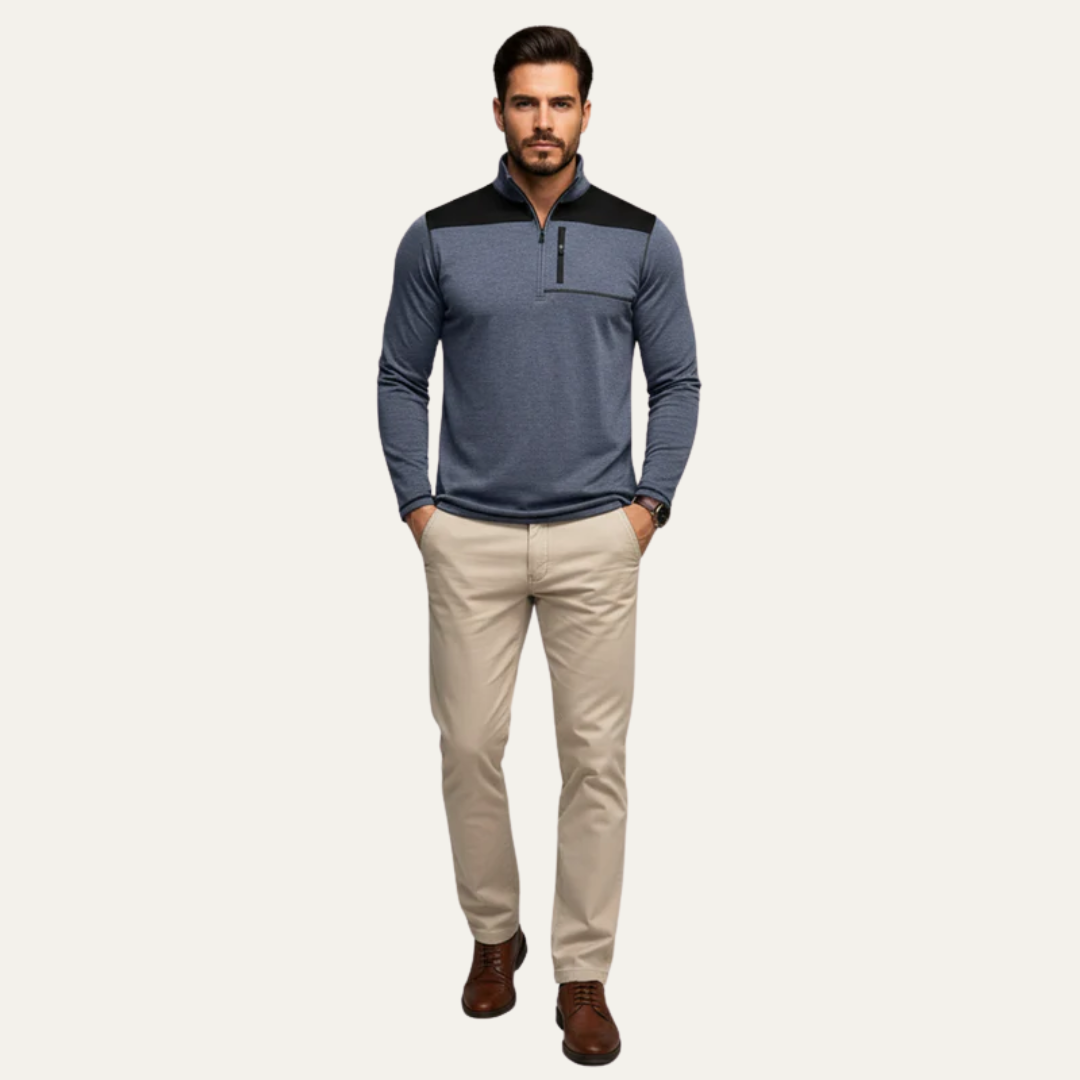 Men's Lightweight Quarter Zip Fleece Jacket