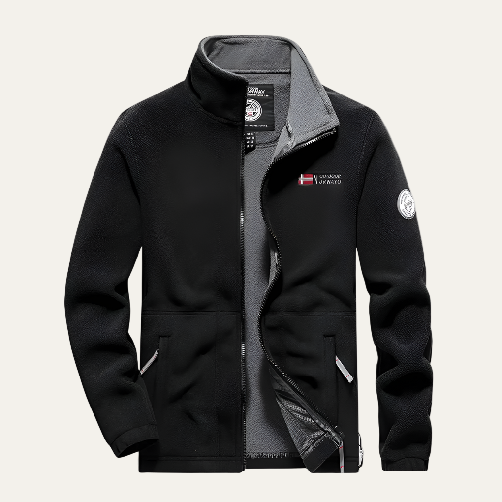 Warm Waterproof Men's Fleece Zipper Jacket