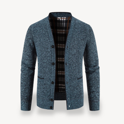 Warm Thermal Button Front Cardigan Jacket Men