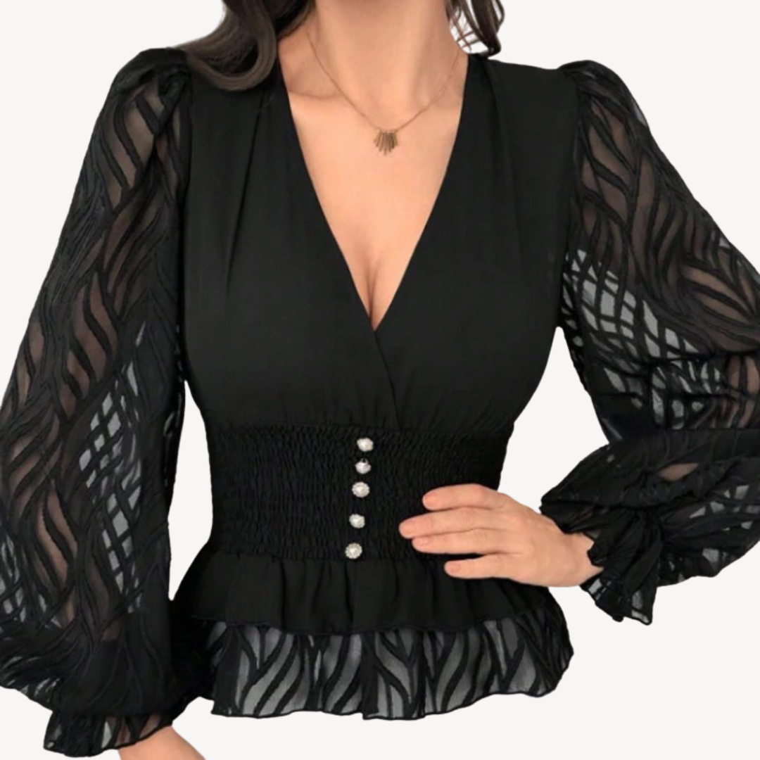 Chic Lightweight Ruffle Blouse Top
