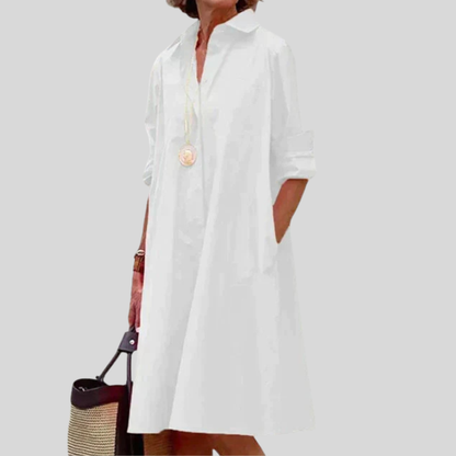 Chic Women's Dress With Side Pockets