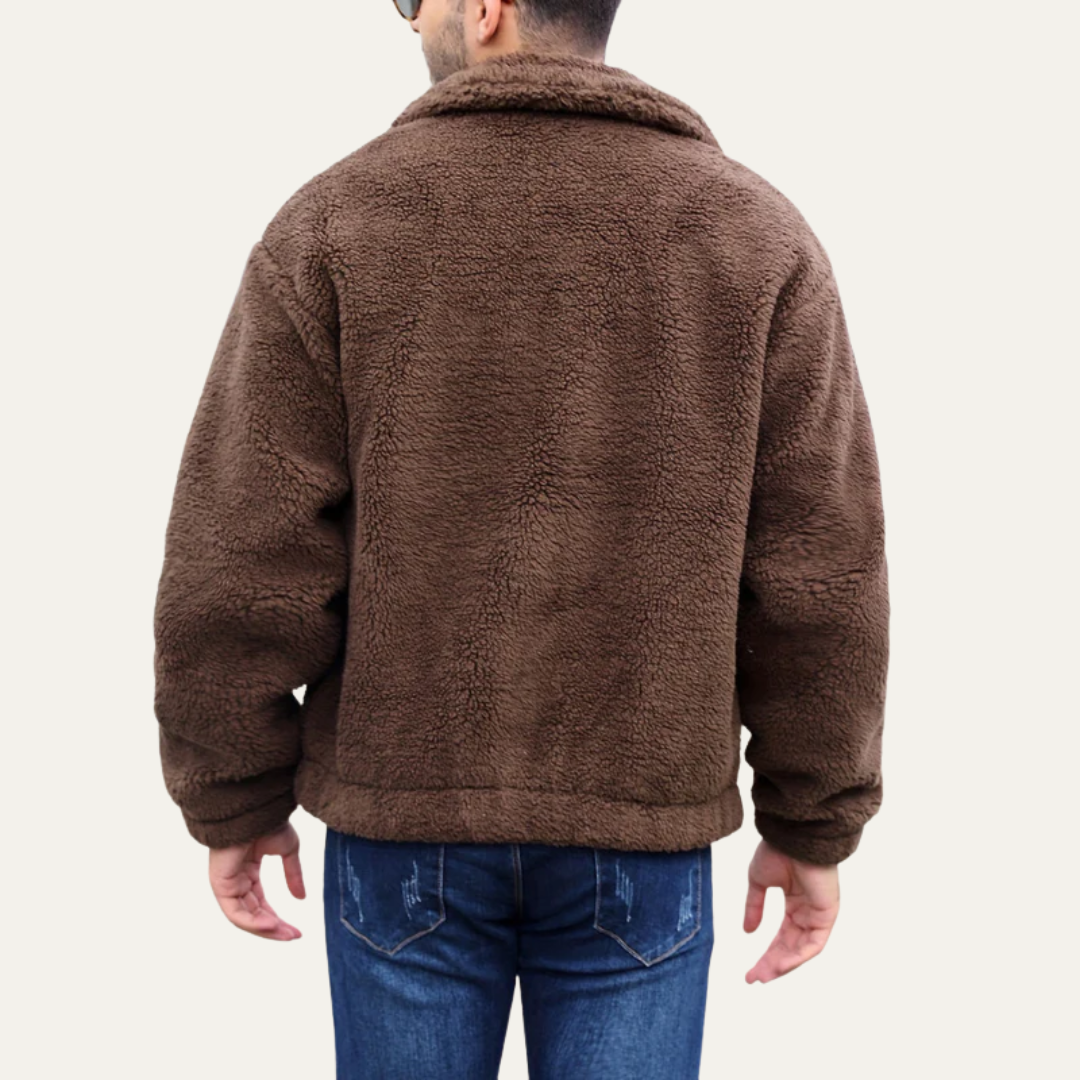 Men's Soft Faux Sheepskin Coat Jacket