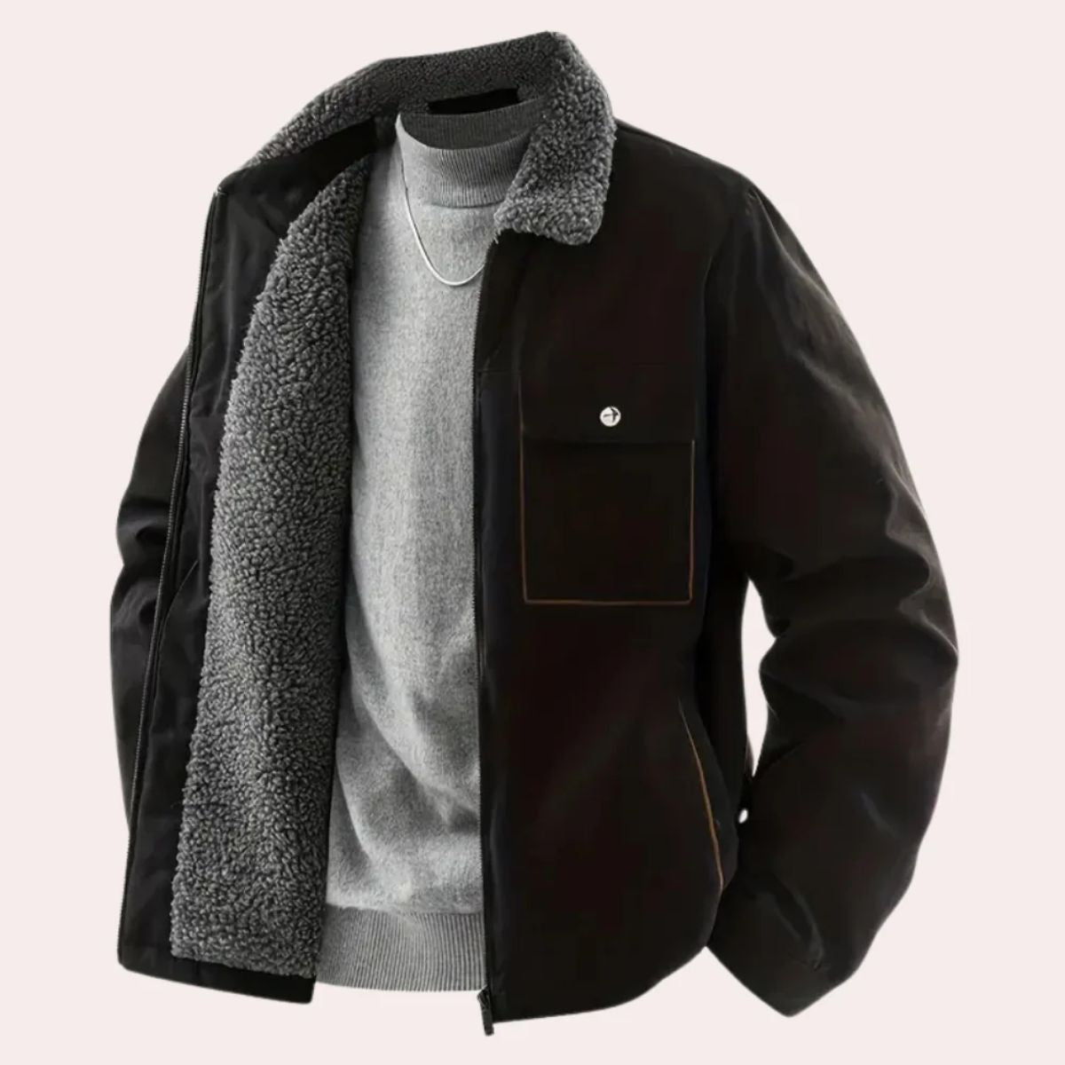 Warm Fleece Lined Mens Winter Parka Coat