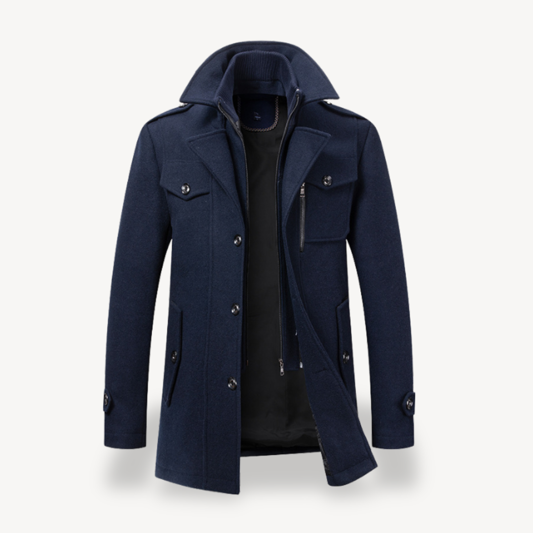Classic Fit Mens Wool Pea Coat