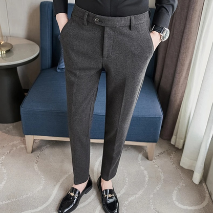 Stylish Men's Tailored Wool Formal Pants