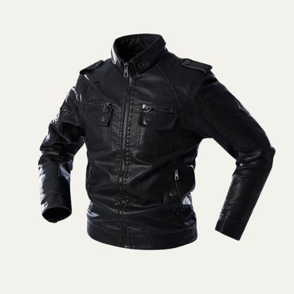 Classic Mens Leather Motorcycle Jacket
