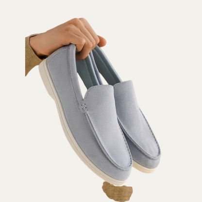 Men's Simple Leather Slip On Loafers Shoes