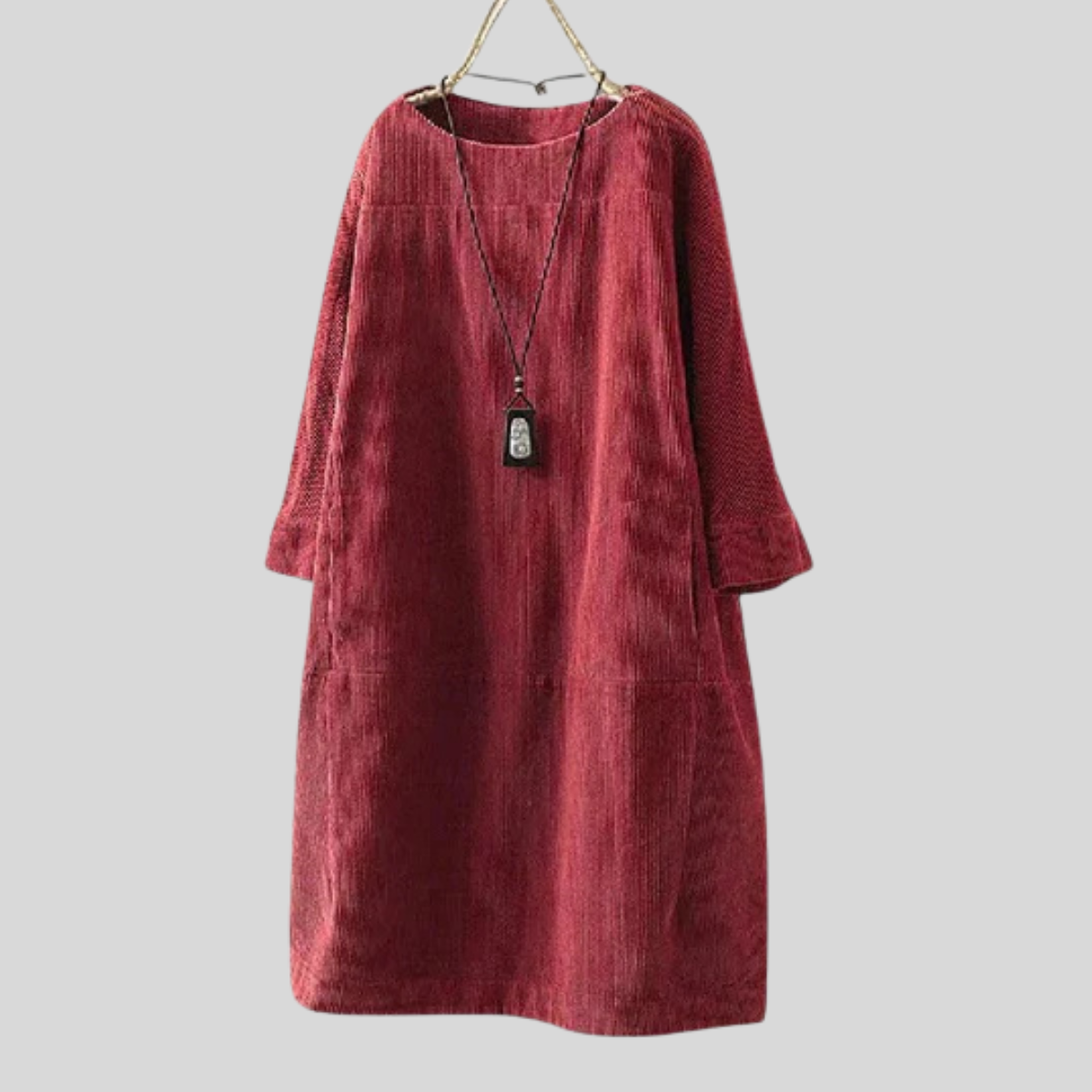 Relaxed Fit Casual Midi Dress