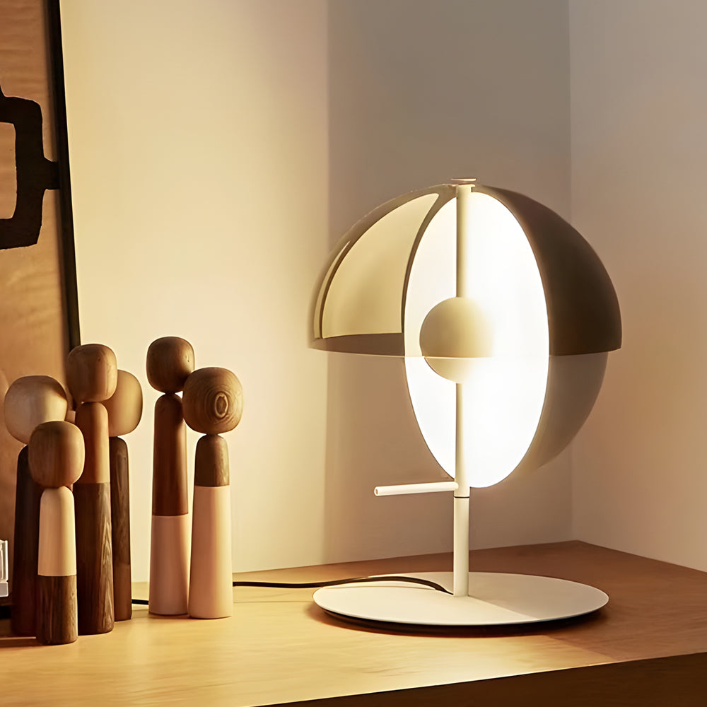 Elegant Clear Desk Lamp with Round Shade - OutfitLondon