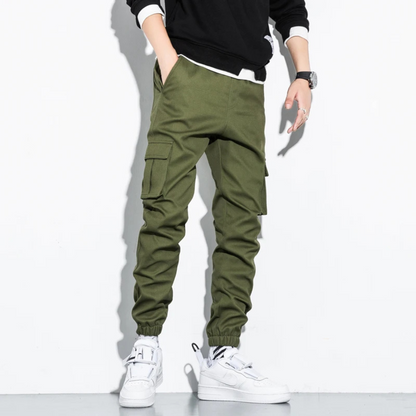 Comfortable Cargo Pants with Stretch Waist and Multiple Pockets