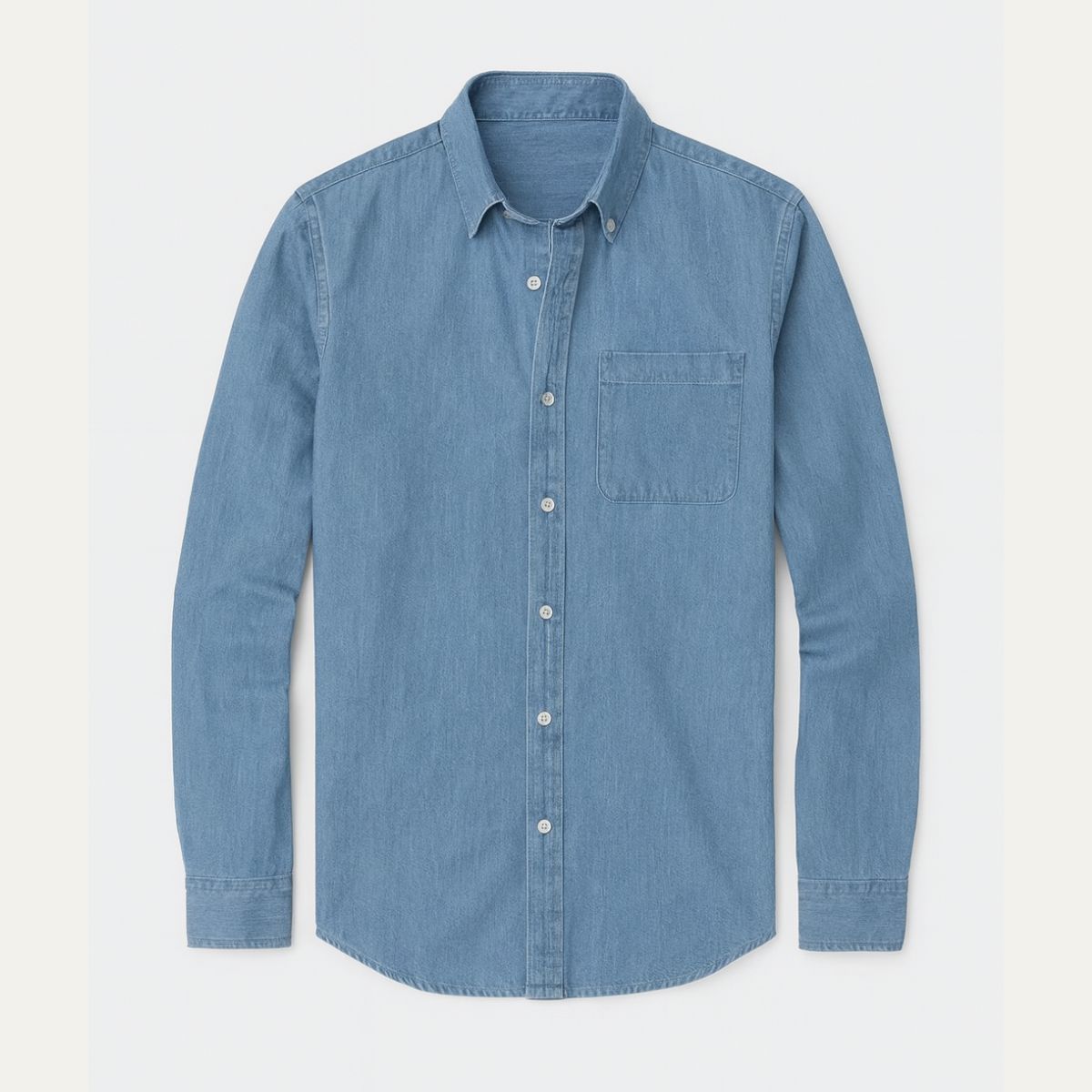 Relaxed Fit Blue Jeans Shirt for Men