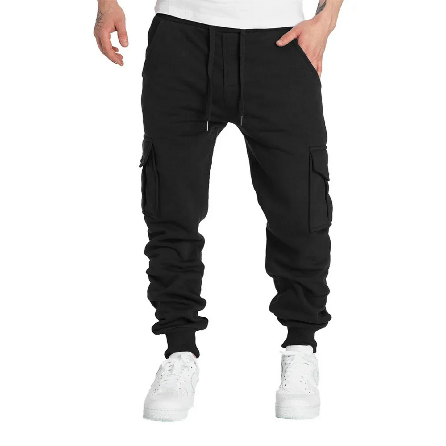 Relaxed Fit Cotton Jogger Pants for Men