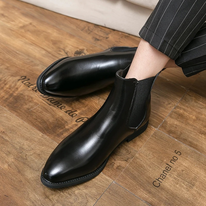 Brown Leather Mens Classic Ankle Boots