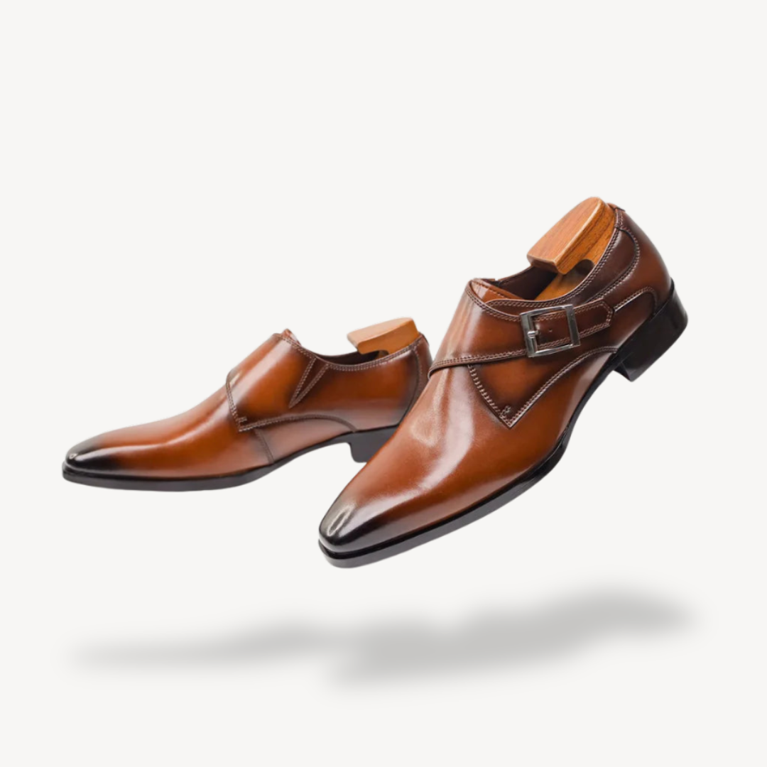 Comfortable Genuine Leather Business Shoes with Buckle