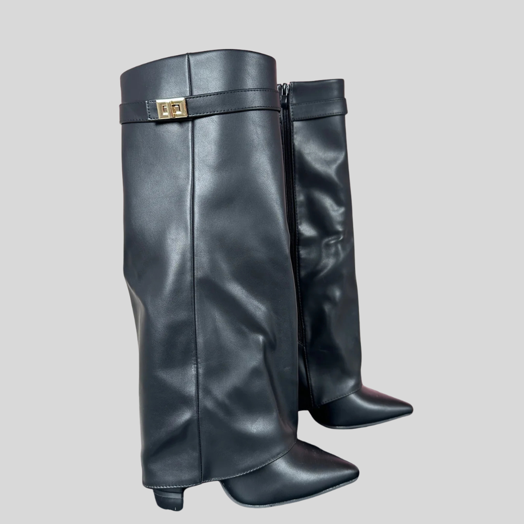 Classic Black Leather Ankle Boots